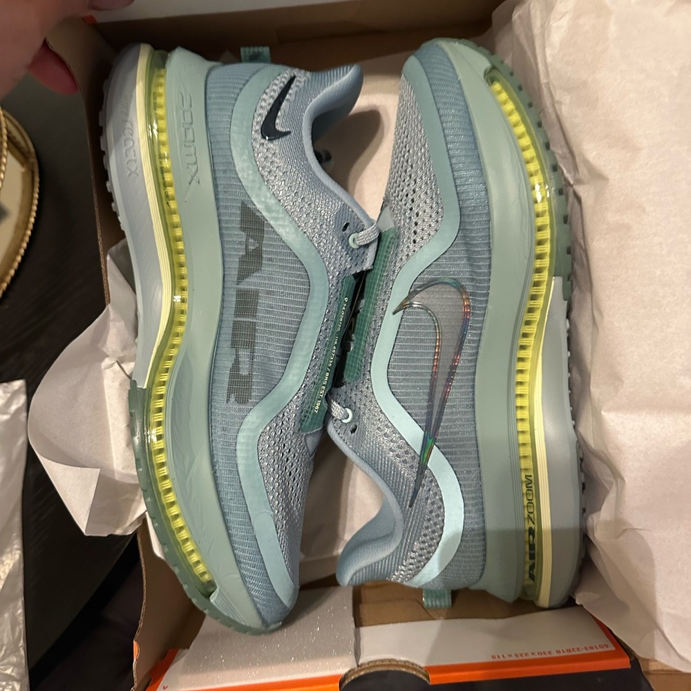 Nike Pegasus Sneakers in Light Blue and Neon Yellow